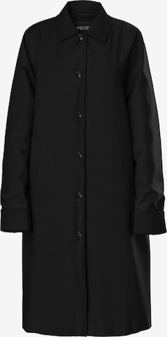 PIECES Between-Seasons Coat 'JORMA' in Black: front