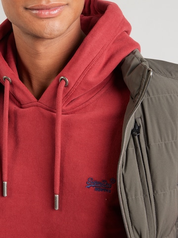 Superdry Μπλούζα φούτερ 'Essential' σε κόκκινο