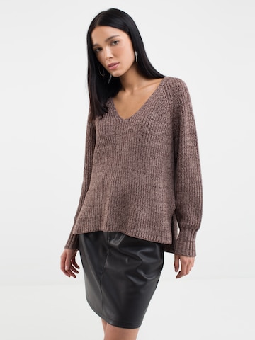 BIG STAR Sweater 'Gardenia' in Brown: front