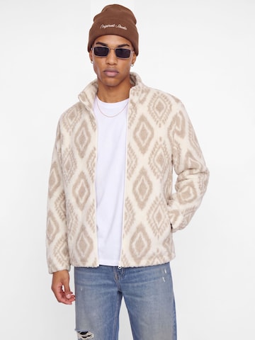 JACK & JONES - Chaqueta polar en blanco: frente