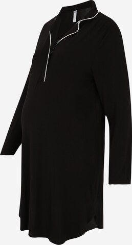 Lindex Maternity Pajama Shirt 'Lina' in Black: front