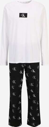 Calvin Klein Underwear Pyjama long en noir / blanc, Vue avec produit