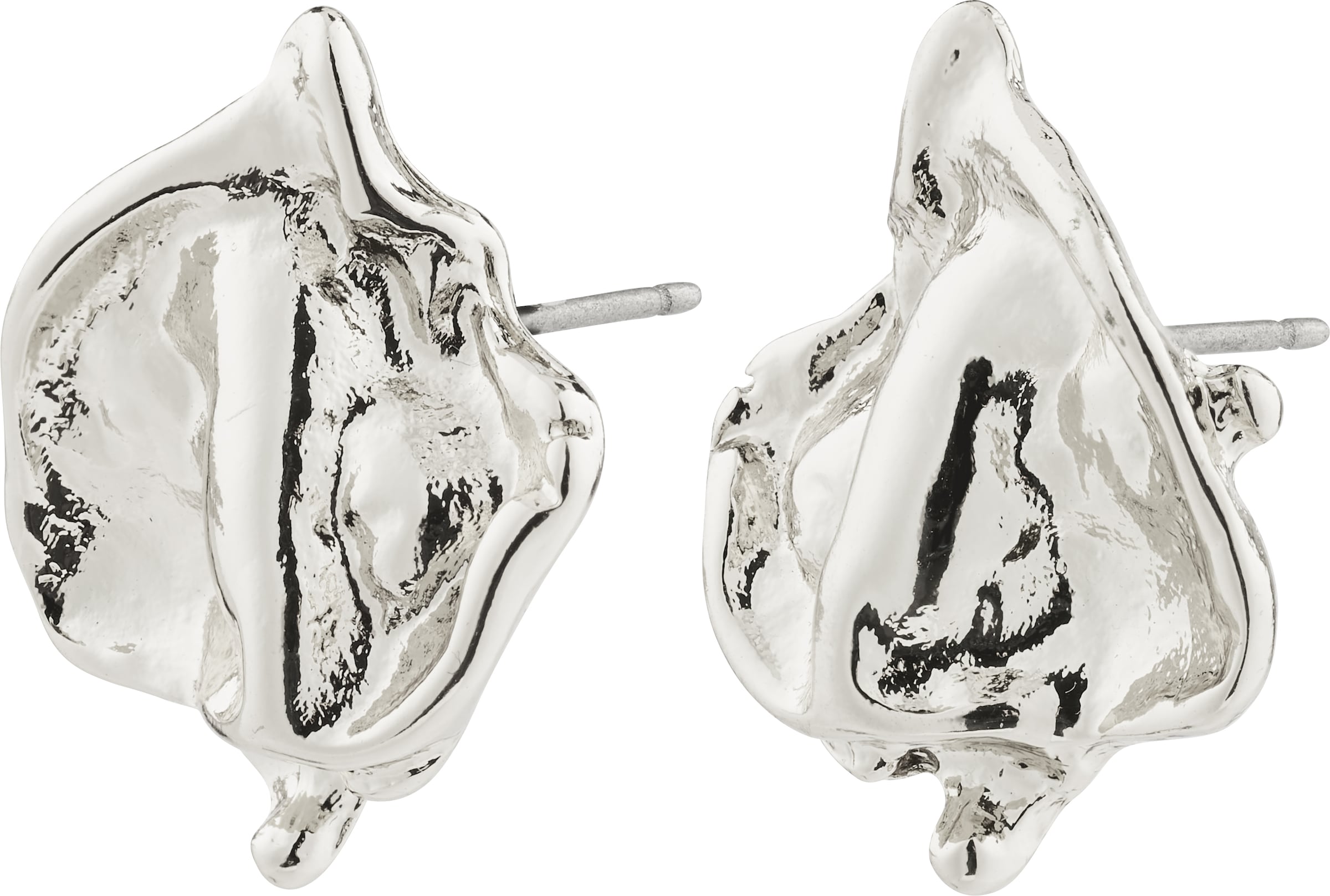 Pilgrim Náušnice 'Lavender' – stříbrná: přední strana