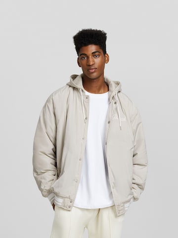 Veste mi-saison Bershka en gris : devant