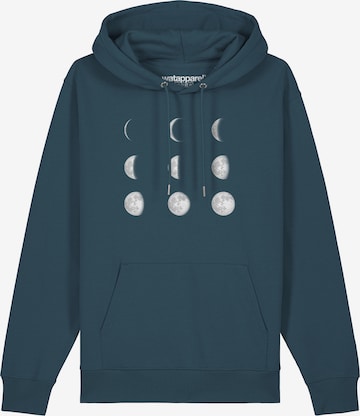 Sweat-shirt ' Moonphases ' Watapparel en bleu : devant