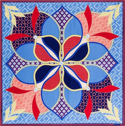 Roeckl Tuch 'Flower Mandala' in blau / mischfarben, Produktansicht