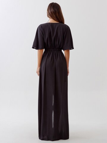 Tussah Dress 'CLAUDIA' in Black: back