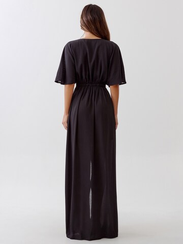 Robe 'CLAUDIA' Tussah en noir : derrière