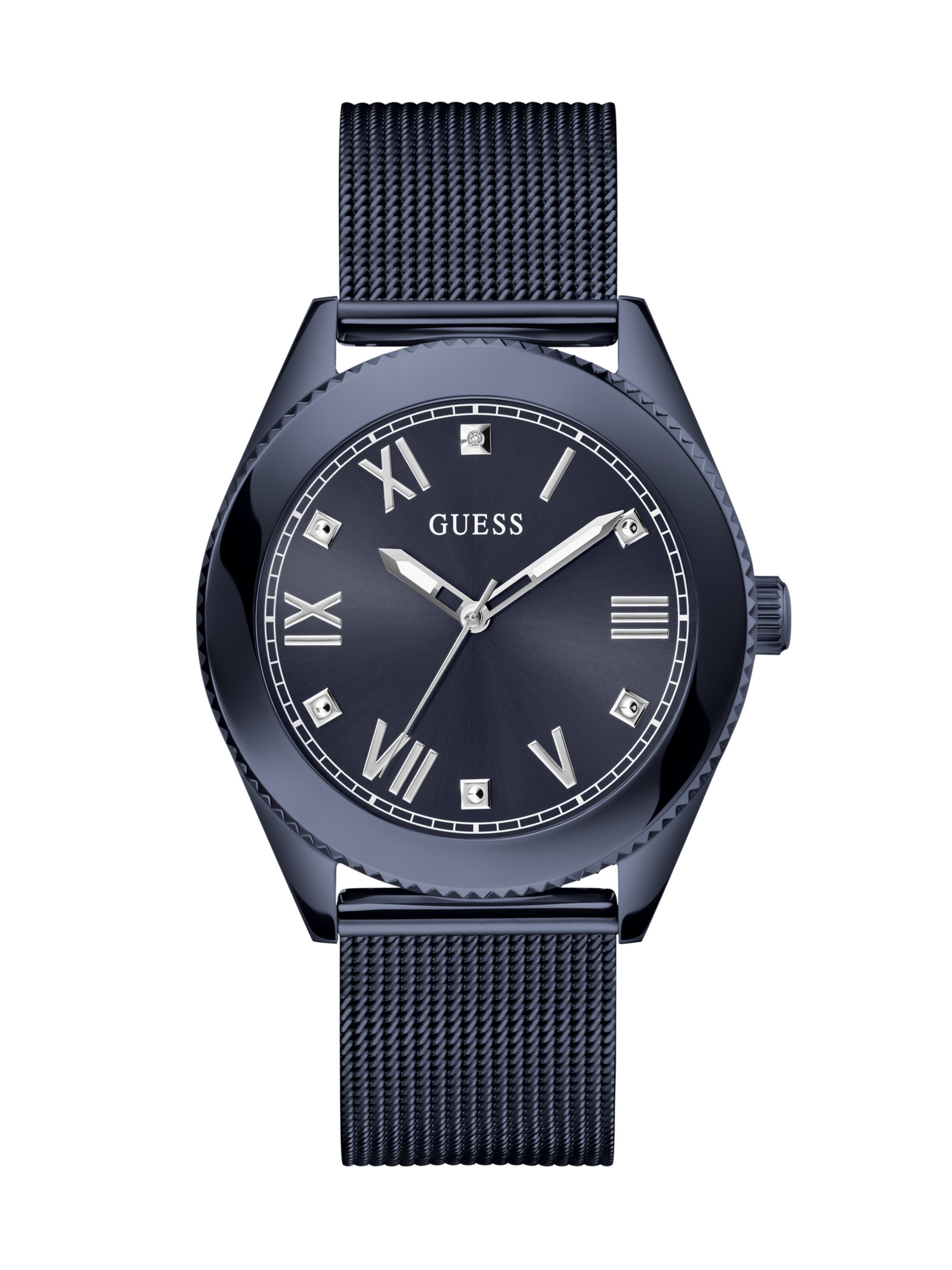 GUESS Analog watch 'NOBLE' in Blue: front