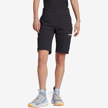 ADIDAS TERREX Regular Outdoorbroek 'Xperior' in Zwart: voorkant