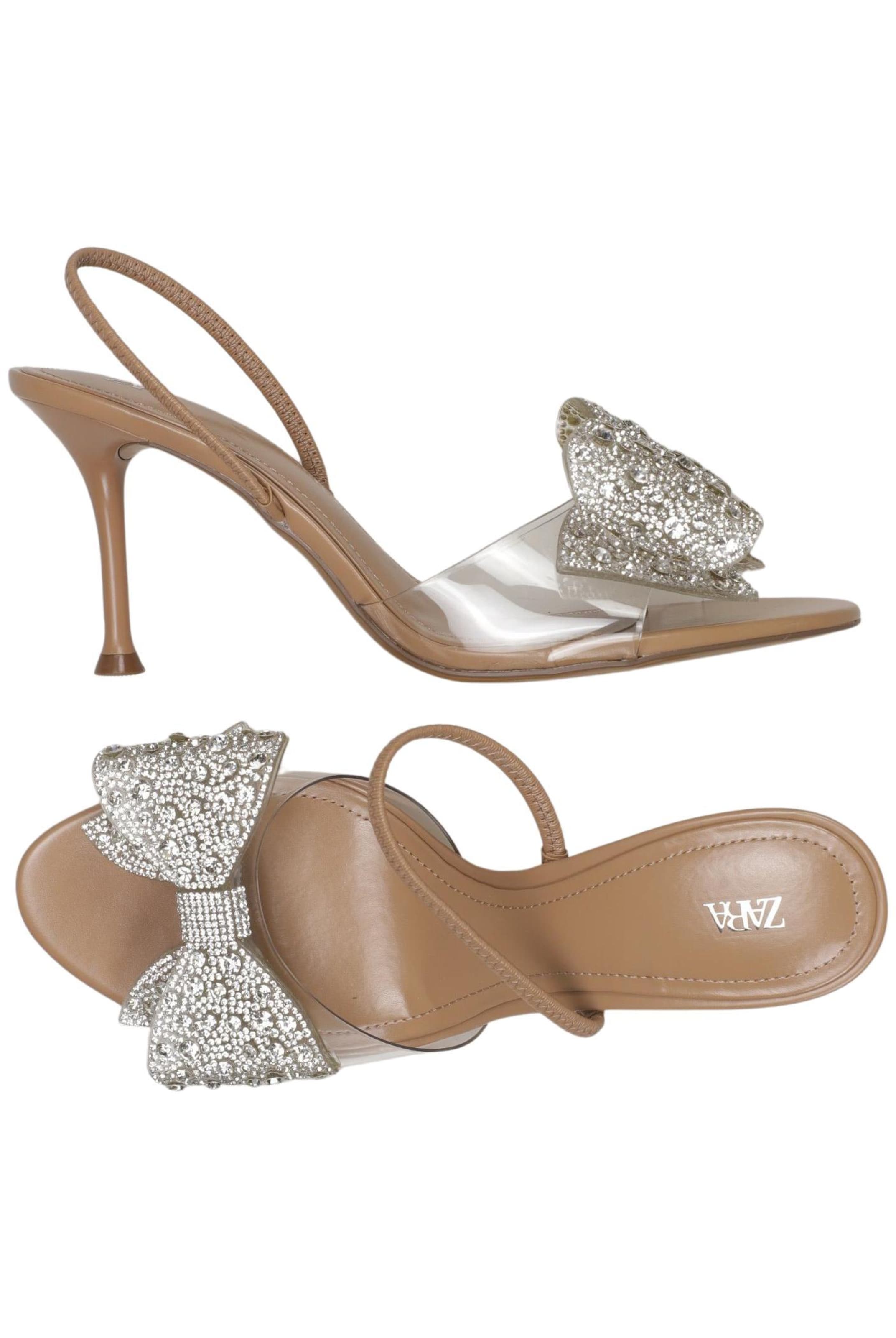ZARA Sandals & High-Heeled Sandals in 39 in Silver: front