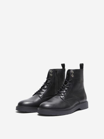 SELECTED HOMME Schnürboots 'TIM' in Schwarz