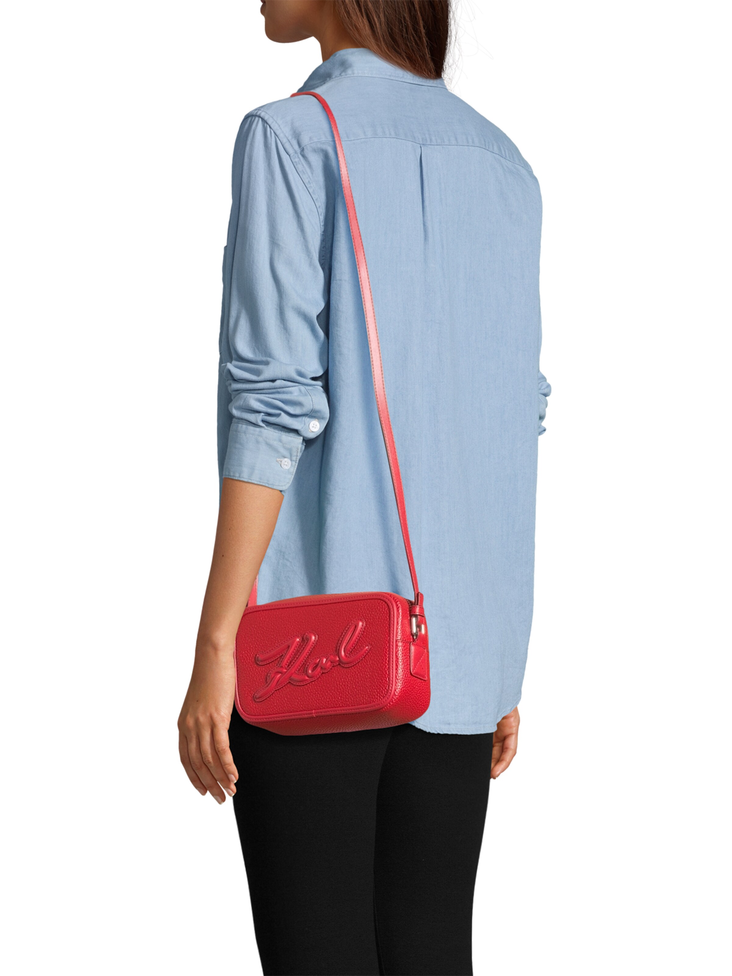 Karl Lagerfeld Crossbody bag 'Skuare' in Red