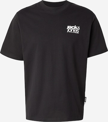 JACK & JONES Shirt 'JCOCLUB BACK PHOTO' in Zwart: voorkant