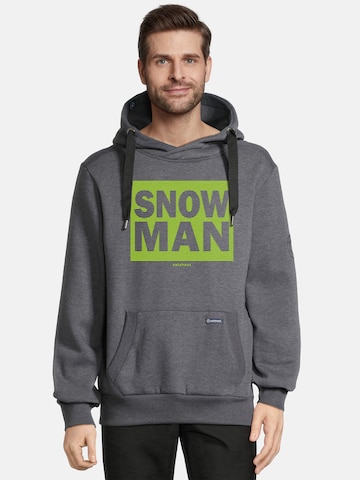 Sweat-shirt 'HEFF - SNOWMAN' salzhaut en gris : devant