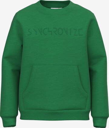 NAME IT Sweatshirt 'VANOA' in Groen: voorkant