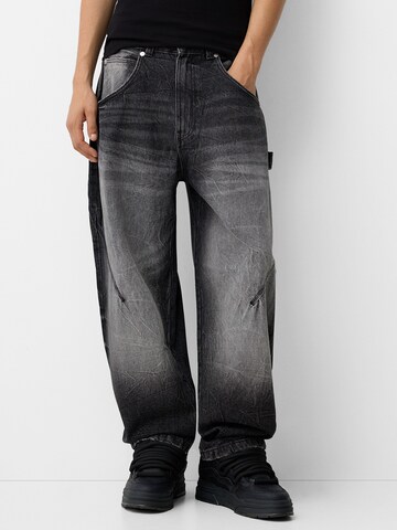 Baggy Jean Bershka en noir : devant