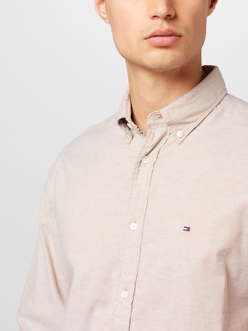 TOMMY HILFIGER Regular Fit Hemd in Beige