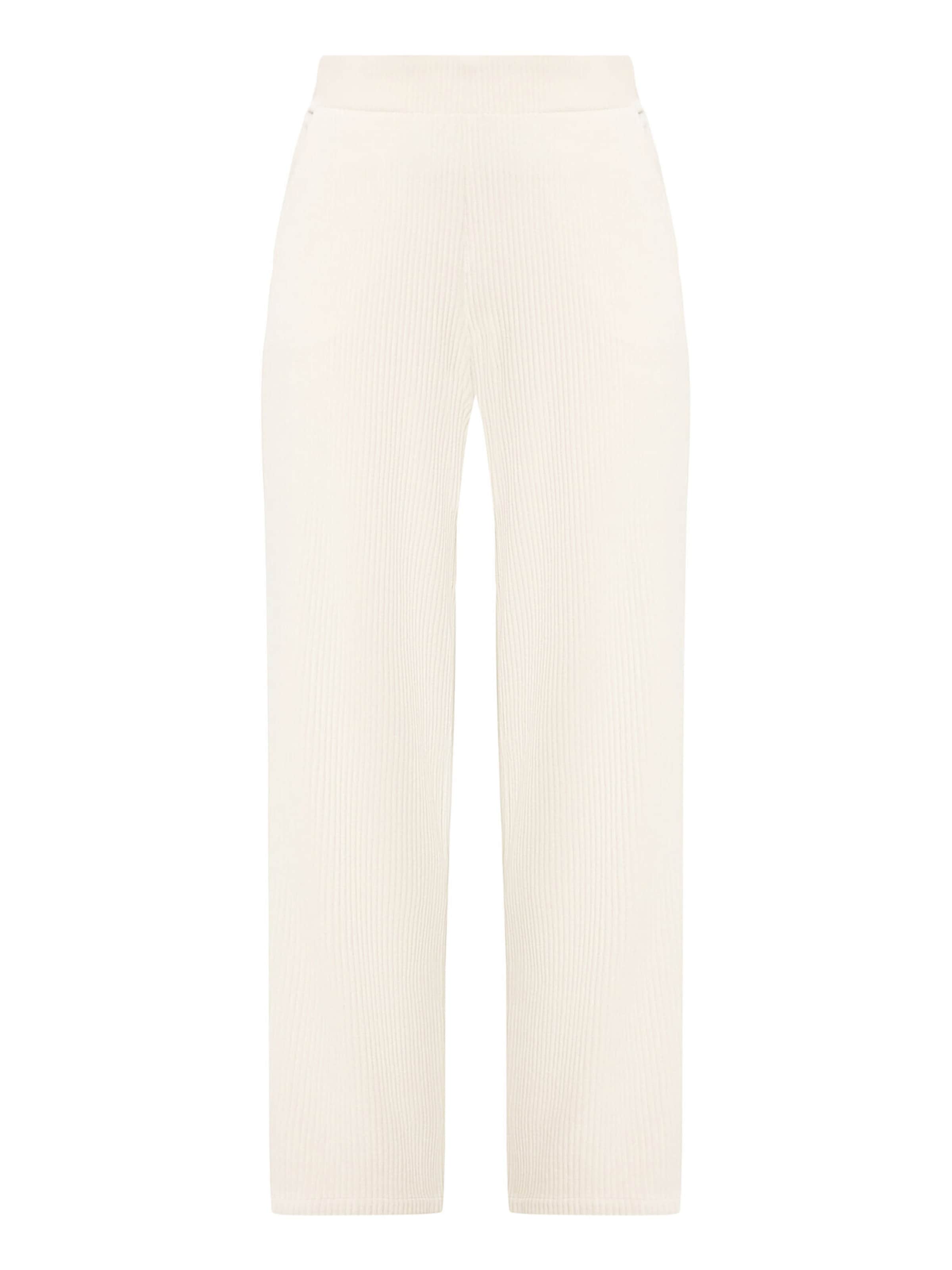 Cartoon Loosefit Palazzo-Hose mit Gummizug in Beige: Vorderseite