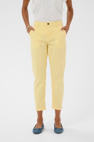 CULTURE Regular Trousers 'Brita' in Yellow: front