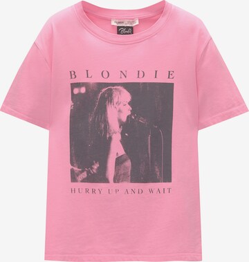 T-shirt Pull&Bear en rose : devant