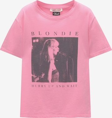 T-shirt Pull&Bear en rose : devant