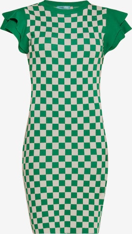 TOOche Kleid 'Chess' in Grün: Vorderseite