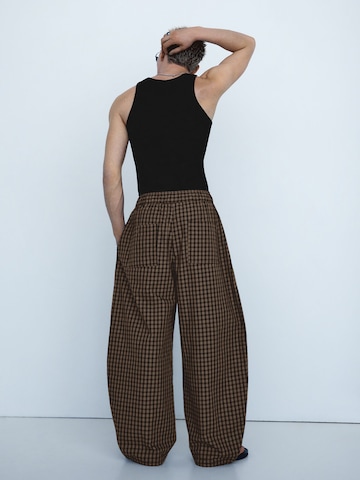 Bershka Baggy Bukser i sort