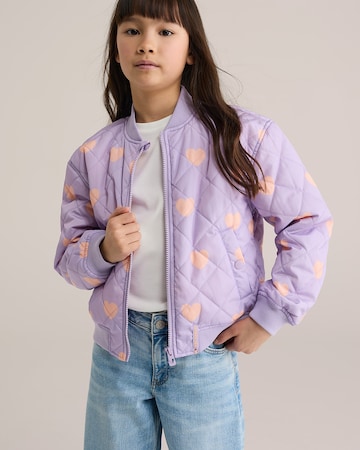 WE Fashion Kurtka przejściowa w kolorze fioletowy: przód