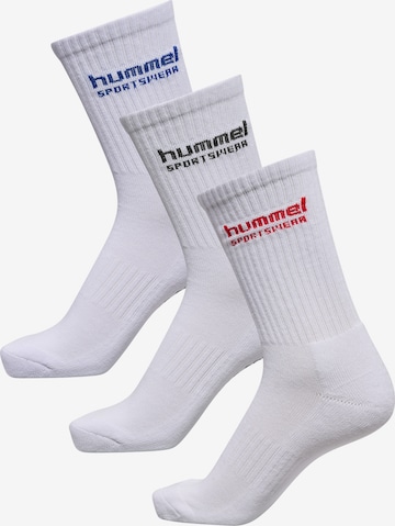 Chaussettes de sport Hummel en blanc : devant