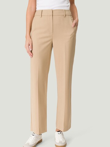 regular Pantaloni con piega frontale di zero in beige: frontale