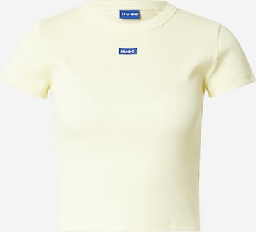 T-shirt HUGO en jaune : devant