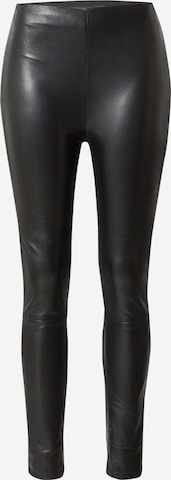 Skinny Leggings de la Karen Millen pe negru: față