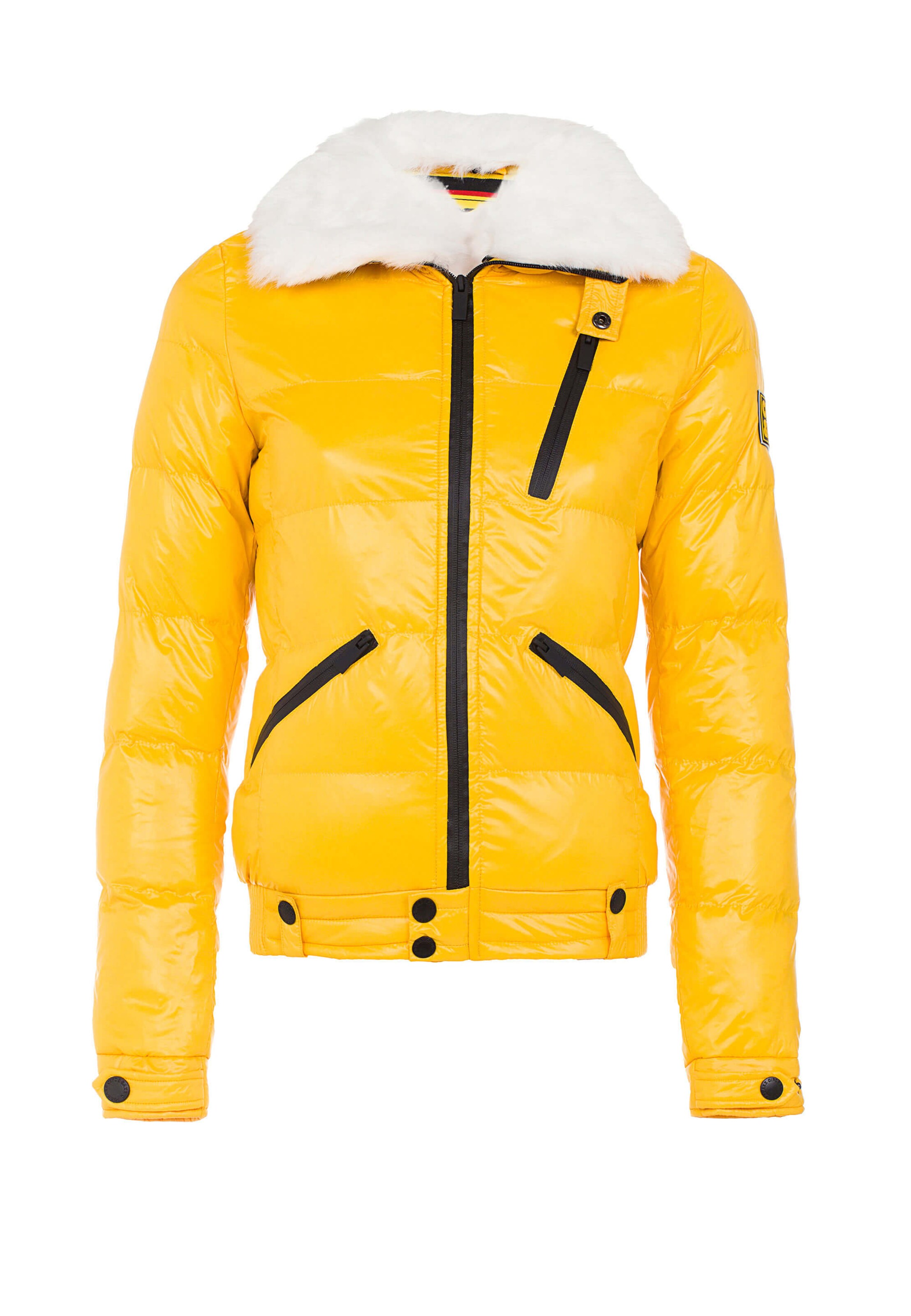 CIPO & BAXX Steppjacke 'Spark' in Gelb: Vorderseite