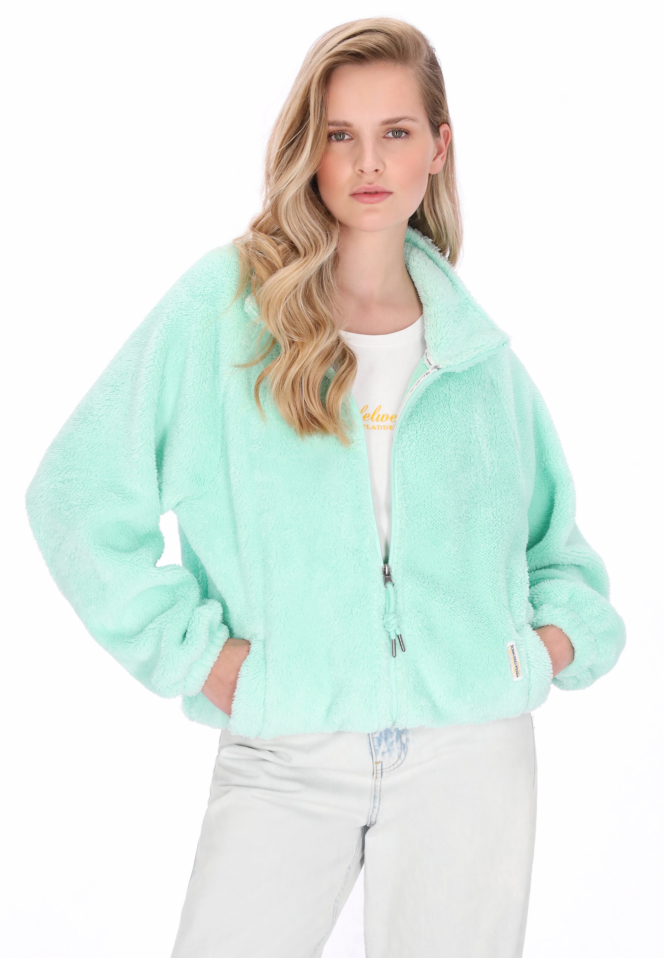 Schmuddelwedda Fleece Jacket in Green: front
