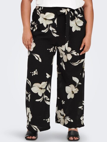 ONLY Carmakoma Loose fit Pleat-Front Pants in Black: front