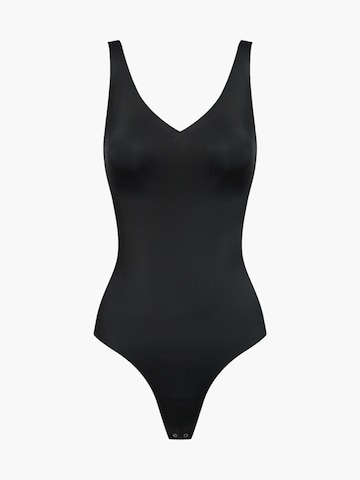 cfab (formerly creamy fabrics) Shaping Bodysuit in Black: front