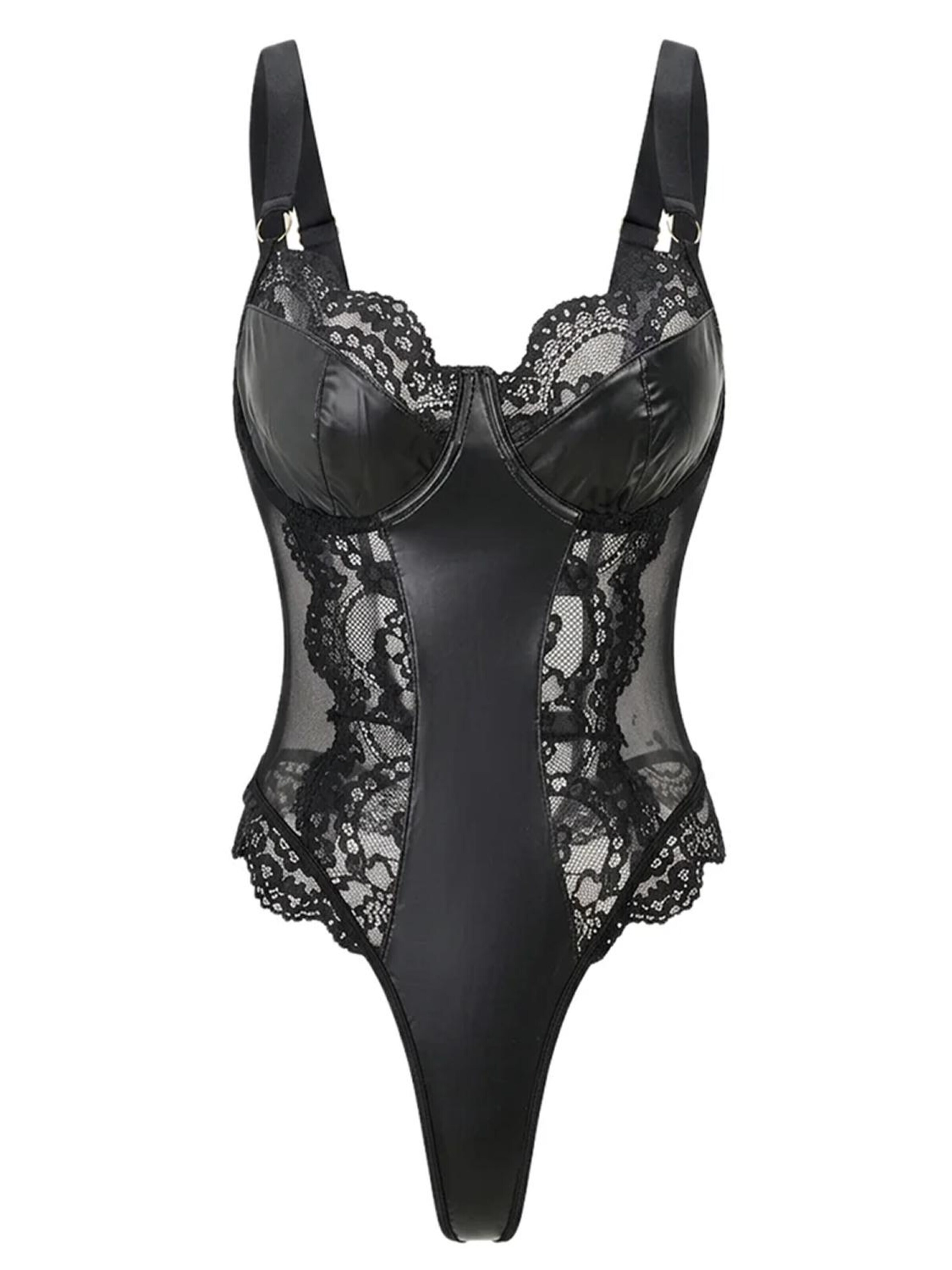Body modelant 'Kanten Shaper Body met latex Luna' Shapetape en noir : devant