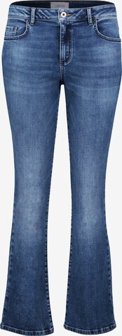 Cartoon Flared Jeans in Blue: front