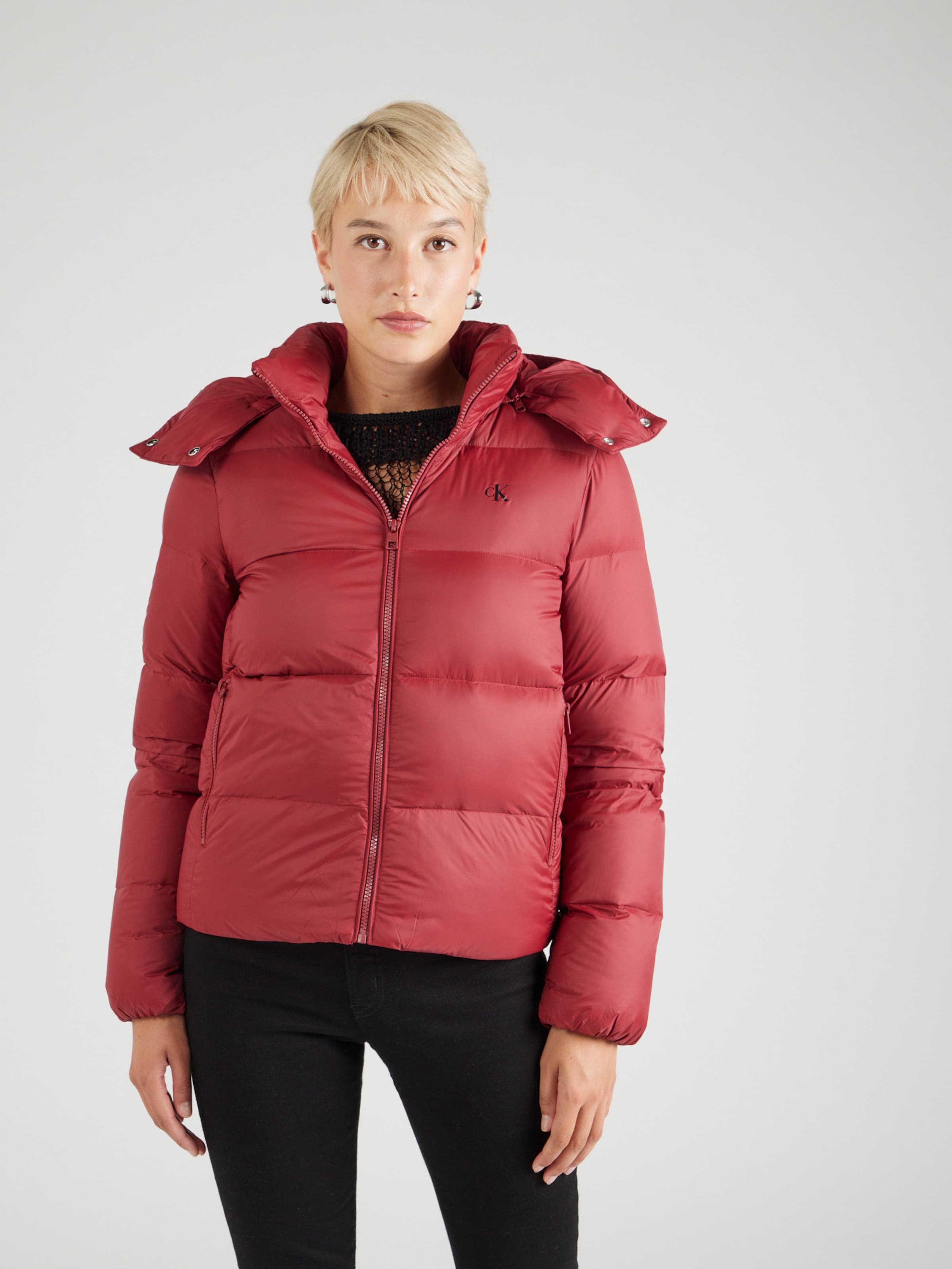 Red calvin klein jacket hot sale
