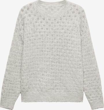 MANGO Sweater 'FLORINS' in Grey: front