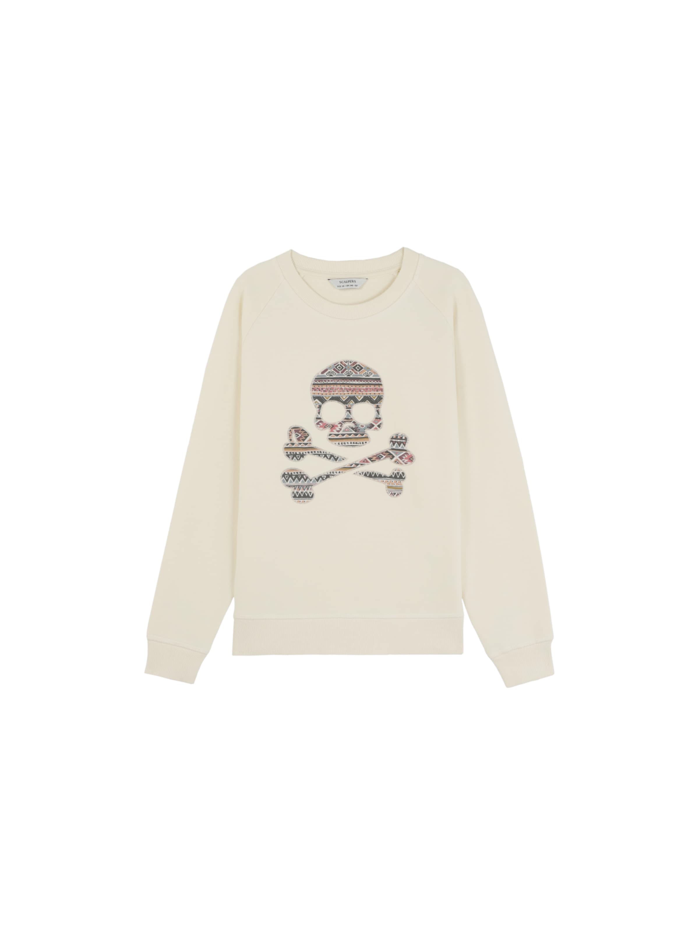 Scalpers Sweatshirt ' ' i vit: framsida