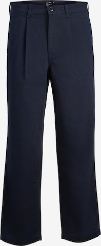 JACK & JONES Regular Pleat-Front Pants 'KARL HOWARD' in Blue: front
