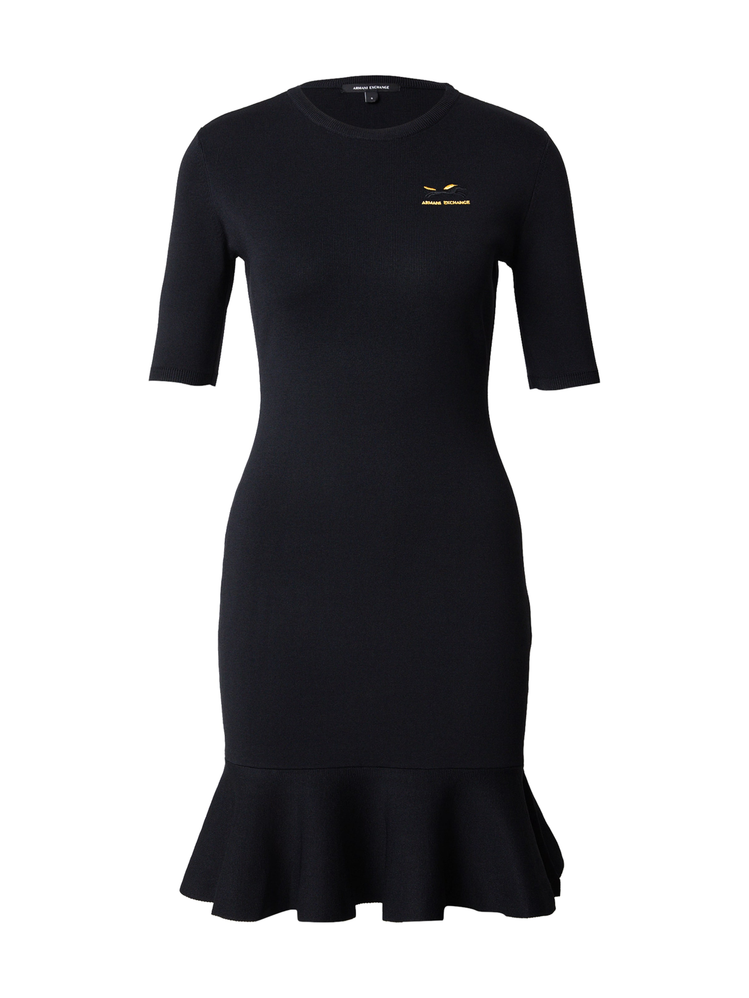 Rochie tricotat de la ARMANI EXCHANGE pe negru: față