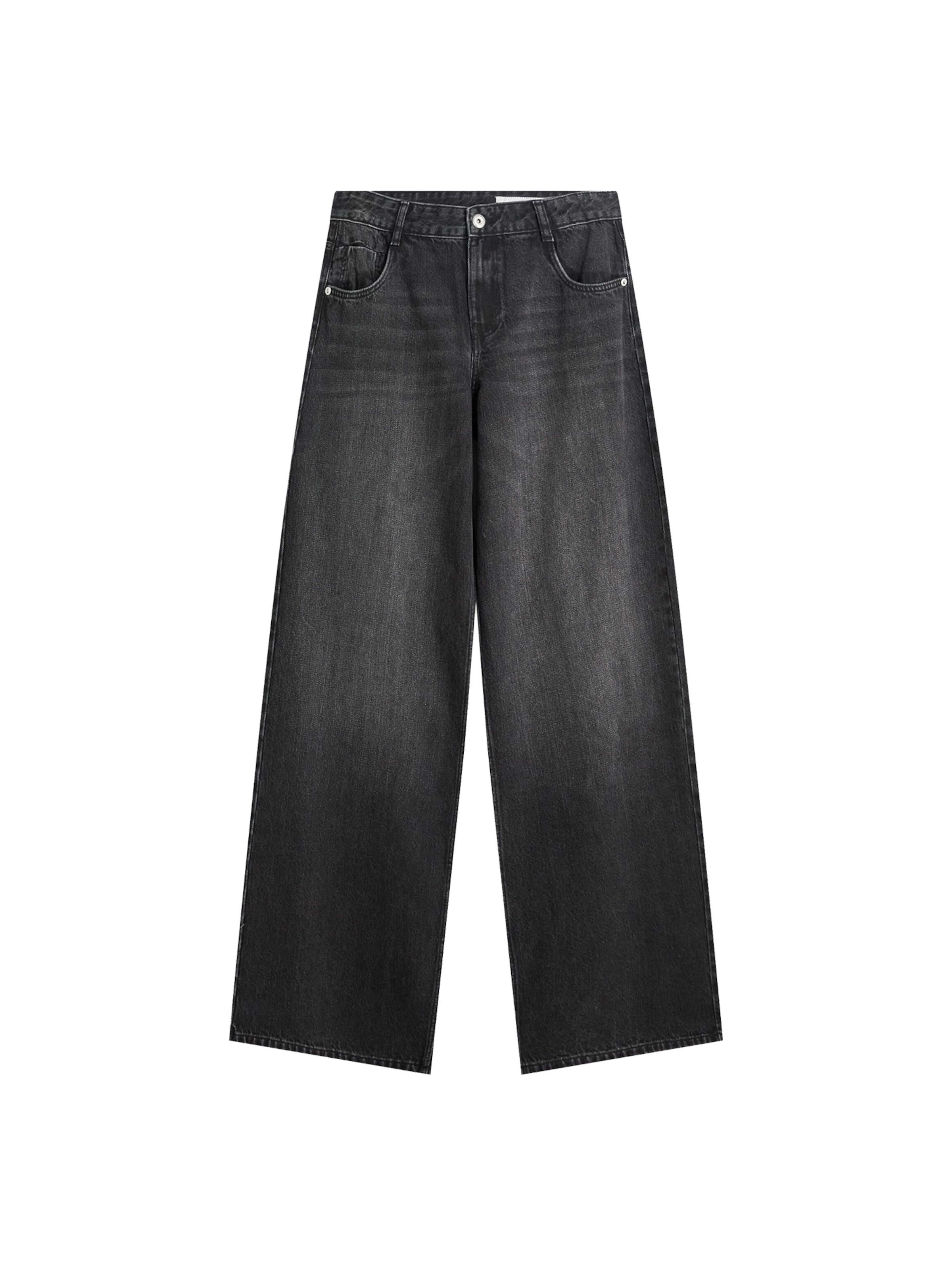 Bershka Loosefit Jeans i sort: forside