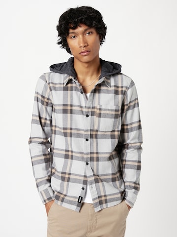 HOLLISTER Regular Fit Hemd in Grau: predná strana