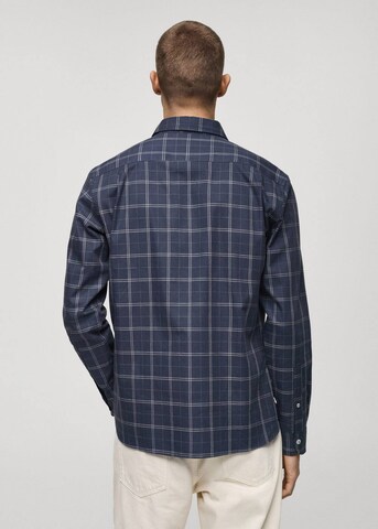MANGO MAN Regular Fit Hemd 'Roma' in Blau