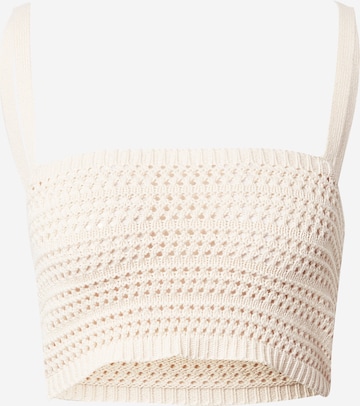 A LOT LESS Knitted Top 'Lumi' in Beige: front