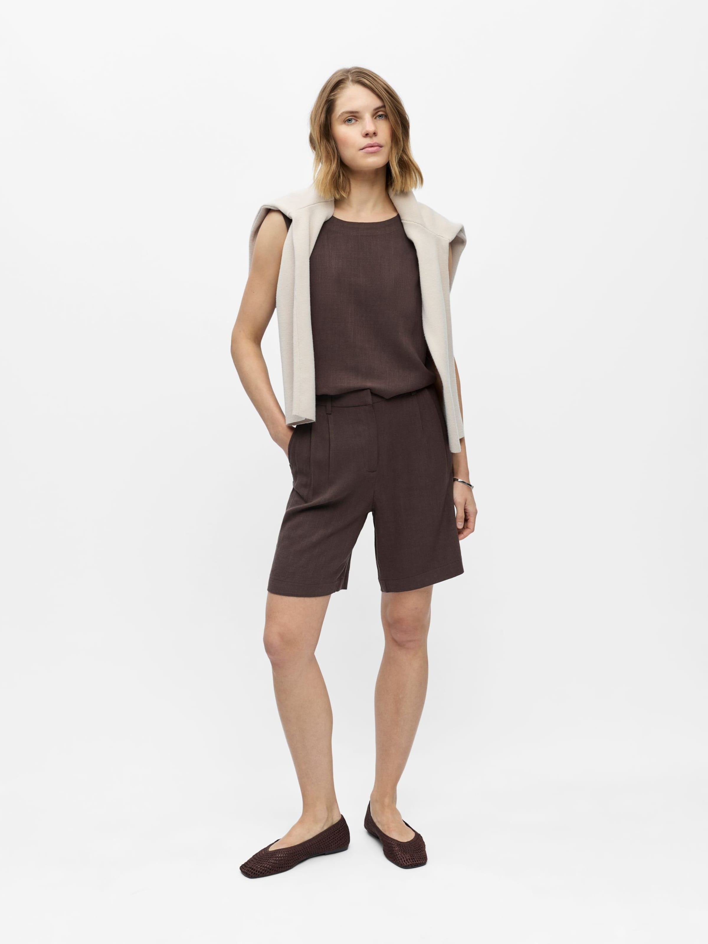 OBJECT Regular Pants in Brown: front