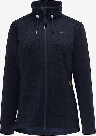 Veste en polaire Schmuddelwedda en bleu : devant